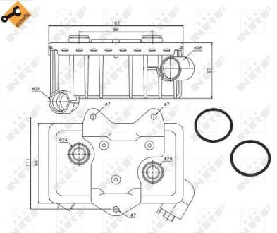 Радиатор масляный MB E-class (W210) 95-10 NRF 31181