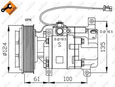 Компресор кондиціонера NRF 32233