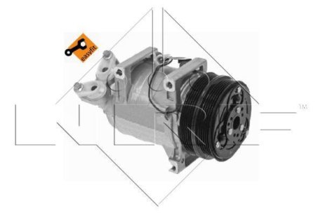 Компрессор кондиционера Ford Focus II/Kuga I/Volvo C30/C70/S40/V50 1.4-2.5 04-13 NRF 32492