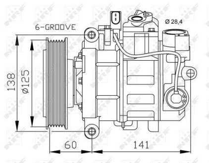 Компрессор кондиционера Audi A4/A5/A6/Q5 2.4-3.2 04-17 NRF 32512