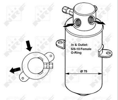 Осушитель кондиционера Mercedes DB W140 91-98/С140 92-99 NRF 33165