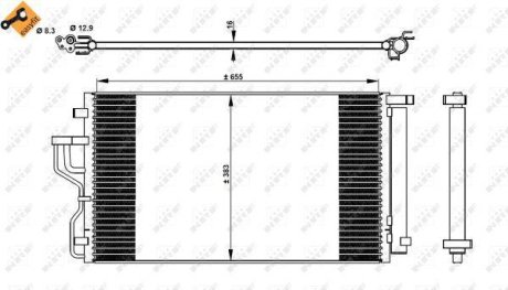 Конденсатор кондиціонера HYUNDAI iX35 2.0 10- (вир-во) NRF 350078