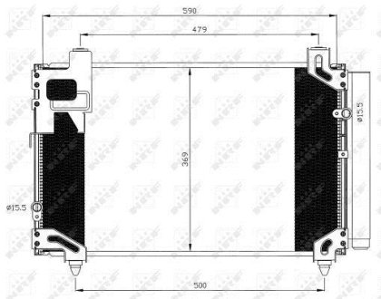 Радиатор кондиционера Toyota Avensis 2.0D 03-08 NRF 35596