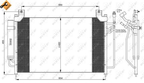 Радиатор кондиционера Mazda CX-7 2.2D/2.3/2.5 06-14 NRF 35881