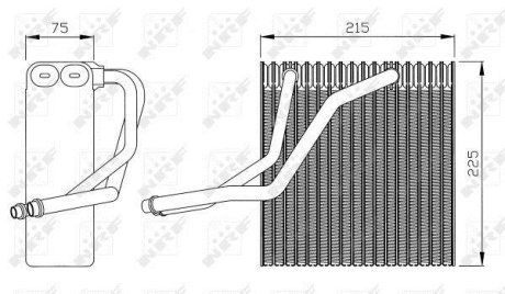 Радіатор кондиціонера VW Golf IV/Polo 1.4-3.2 98-05/Skoda Octavia 2.0 4x4 00-10 NRF 36069