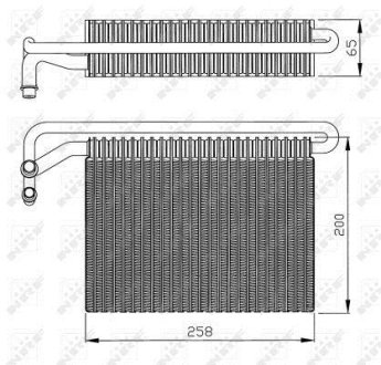 Радиатор кондиционера BMW 3 (E46)/X3 (E83) 97-11 M57/M47/M52/M54/M45/M43 NRF 36096