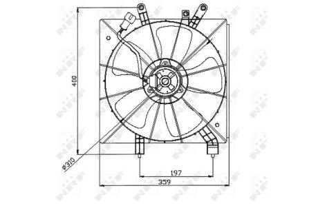 Вентилятор радиатора NRF 47043