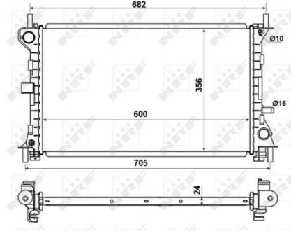 Радиатор охлаждения Ford Focus I 1.8D/2.0 98-05 NRF 509638