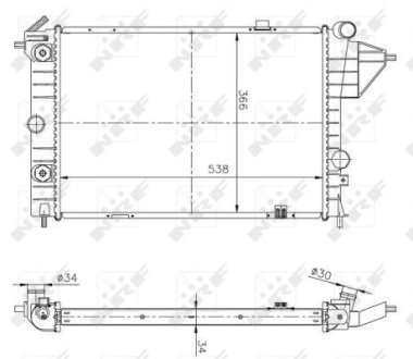 Радиатор охлаждения Opel Vectra A 1.6-2.0 88-95 NRF 513508A