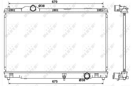 Радиатор охлаждения Lexus GX 3.0/3.5H 04.05-11.11 NRF 53039