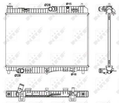 Радіатор охолодження Ford Fiesta VI 1.4/1.4LPG 08-17 NRF 53043