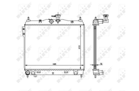 Радиатор охлаждения Hyundai Getz 1.1-1.6 02-10 NRF 53361