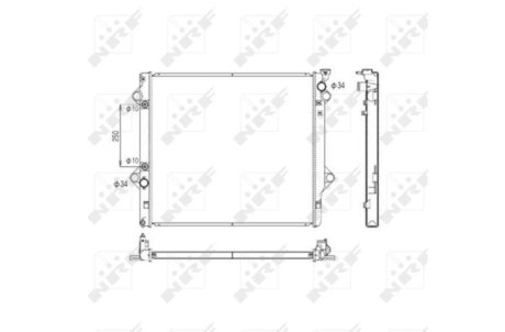 Радиатор охлаждения Toyota Land Cruiser 4.0 03- NRF 53568