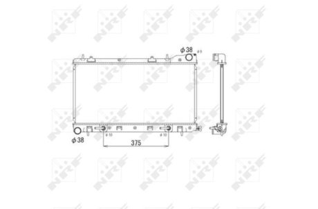 Радиатор охлаждения Subaru Forester 2.0 S 98-02 NRF 53596