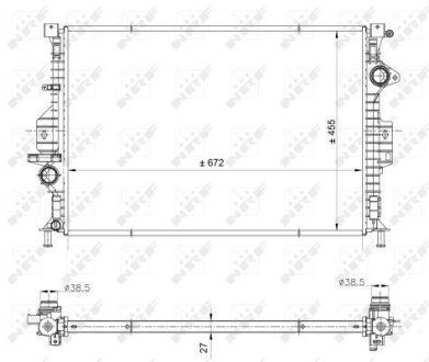 Радиатор охлаждения Ford FocusIII 2.0ST 12-/Galaxy/Mondeo 1.6/2.0EcoBoost/2.0/2.2TDCi 06-15 NRF 53812