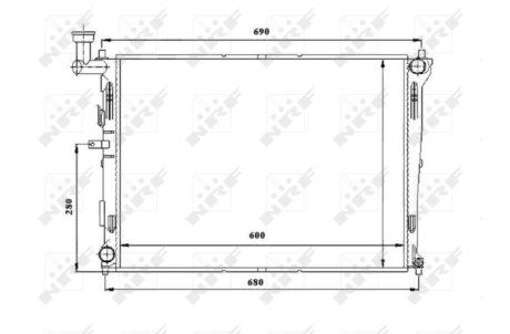 Радиатор охлаждения Hyundai Elantra/i30 1.4/1.6/2.0 06-12 NRF 53845