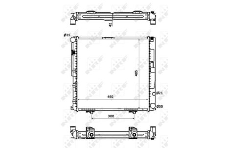 Радиатор охлаждения MB E-class (W124) 2.0/2.2 92-95 (M111) NRF 53876