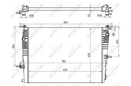 Радиатор охлаждения Renault Megane III/Scenic III 1.2GPL/1.6 16V 08- NRF 53965