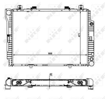 Радиатор охлаждения MB S-class (W140) 3.0D/3.4D OM603/OM606 93-98 NRF 55316