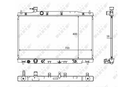 Радиатор охлаждения Honda CR-V 2.4 07- NRF 58469