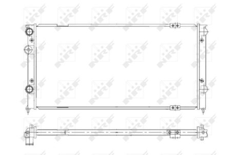 Радиатор охлаждения VW Passat 1.6TD/1.8/2.0 88-97 NRF 58929