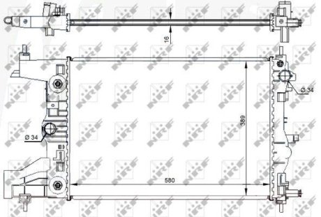 Радіатор охолодження двигуна NRF 59144