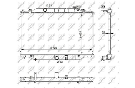 Радиатор охлаждения Mazda CX-5 2.0/2.5 11-17 NRF 59206