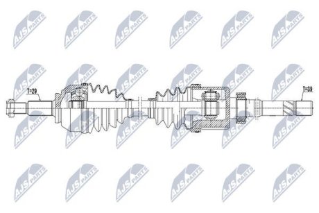 Піввісь права Renault Trafic 14- NTY NPW-PL-059