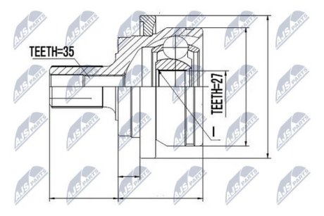 ШРКШ зовн. 35x27x81mm DB (W211) 03-09 NTY NPZ-ME-004