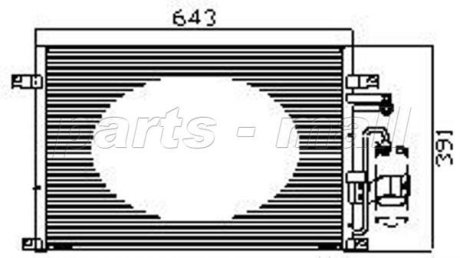 PMC - Конденсатор кондиціонера PARTS-MALL PXNCC-039