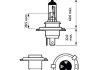 Лампа розжарювання H4VisionPlus12V 60/55W P43t-38 (вир-во) PHILIPS 12342VPS2 (фото 3)