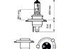 Автолампа H4 S2 12V 60/55W P43t-38 X-tremeVision Pro150 +150% (2 шт в блістері) PHILIPS 12342XVPS2 (фото 3)