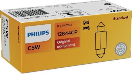 Лампа розжарювання C5W Vision 5W цоколь SV8,5 PHILIPS 12844CP