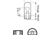 Лампа розжарювання W5W 12V 5WW2,1X9,5d LongerLife EcoVision (вир-во) PHILIPS 12961LLECOCP (фото 3)