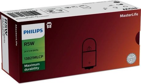 R5W MasterLife 24V 5W BA15s PHILIPS 13821MLCP