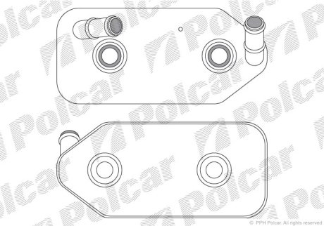 Радіатор масла VW BORA, GOLF IV,POLO CLASSIC 1.0-2.8 11.95-12.10 Polcar 1323L8-4