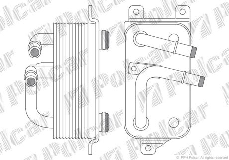 Радіатор масляний АКПП BMW 5 (E60/E61)/7 (E65/E66/E67) 2.0-4.4 01-10 Polcar 2017L8-4 (фото 1)