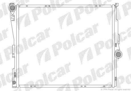 Радиатор основной BMW X3(E83) 2.0-3.5 04- Polcar 205508-1