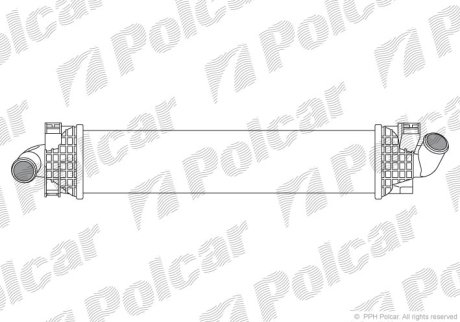 Радіатор інтеркулера Focus C-Max, Focus, Kuga, Mondeo, S-Max 1.6D-2.5 10.03- Polcar 3205J8-1