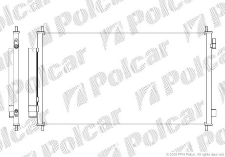 Радиатор кондиционера Honda CR-V 2.0/2.2D 10.06- Polcar 3877K8C1