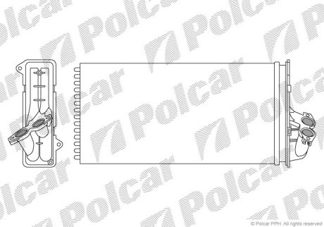 Теплообменник Mercedes Vito (W638) 2.0-2.8 02.96-07.03 Polcar 5012N8-1