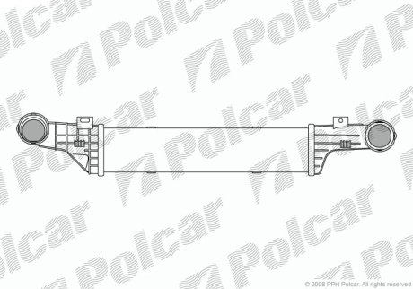 Радиатор интеркулера MB E (W210) 2.0/2.2D/2.7D 06.97-03.03 Polcar 5015J8-2