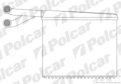 Радиатор печки MB Sprinter 208-616 95-06 (222X170X42) Polcar 5062N8-2