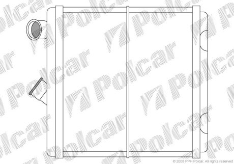 Радиатор печки Opel Vectra A/Astra F 88- Polcar 5514N8-3