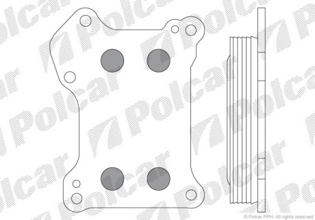 Масляный радиатор Fiat Doblo 1.3 d 04-06 Polcar 5556L8-1