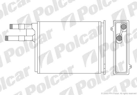 Радиатор печки Fiat Ducato/Peugeot Boxer 94 - Polcar 5702N8-1