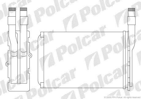 Радіатор пічки Renault Espace/5/9/11 84-91 Polcar 6005N8-1