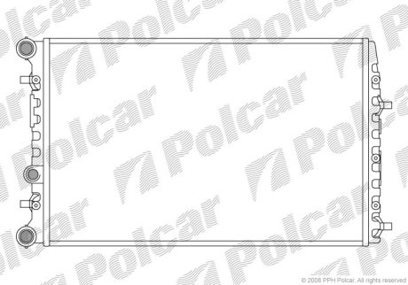 Радиатор охлаждения Skoda Fabia 1.0-2.0 08.99- Polcar 691308A5