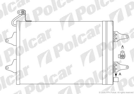 Радиатор кондиционера с осушителем Skoda Octavia 05- Polcar 6913K8C1