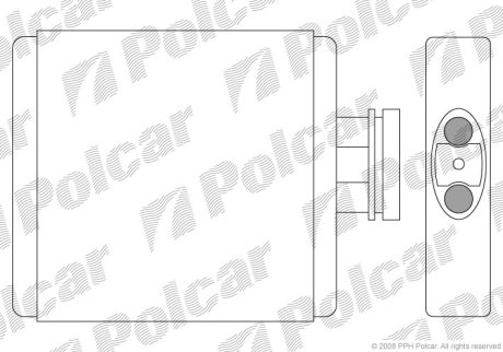 Радиатор печки Skoda Fabia 1,4 99 - Polcar 6913N8-1